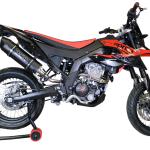 Scarico GPR compatibile con Aprilia Rx 125 2018-2020 -  Furore Evo4 Nero -  Terminale di scarico omologato -  fornito con db killer estraibile -  catalizzatore e raccordo specifico