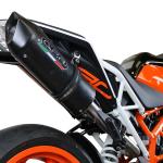 Scarico GPR compatibile con Ktm Duke 390 2017-2020 -  Furore Evo4 Nero -  Terminale di scarico omologato - fornito con db killer estraibile - catalizzatore e collettore