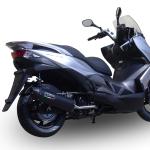 Scarico GPR compatibile con Hyosung Comet 650 Gt - R 2004-2016 - Furore Nero