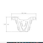 Portapacco Posteriore Nero Texturizzato Per Aprilia Tuareg 660