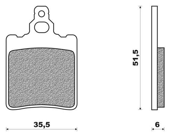 Coppia pasticche post per Honda AF1 50, ET 50 AE, MX 50, RS 50,