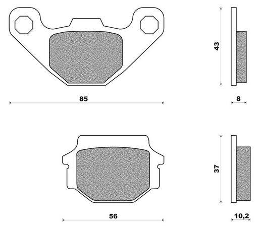 Coppia pasticche posteriori, anteriori per Kawasaki KR 150 Sport