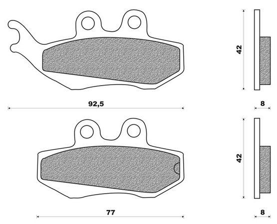 Coppia pasticche ant per Aprilia ETX 125, Pegaso 125 KAT