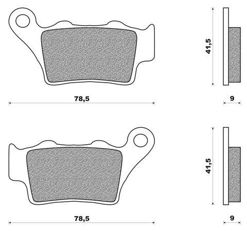 Coppia pasticche posteriori per Aprilia, Husqvarna, Beta,KTM, Ya