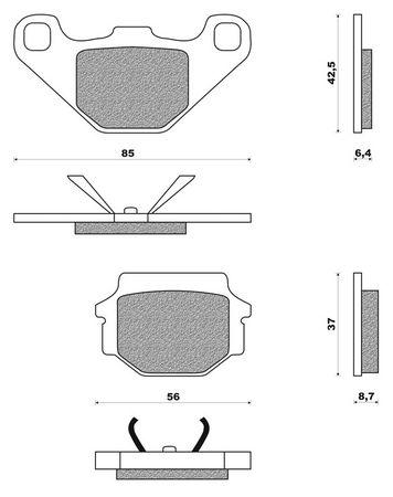 Coppia pasticche post per Aprilia ETX 125, RX 125, Pegaso 650 '9