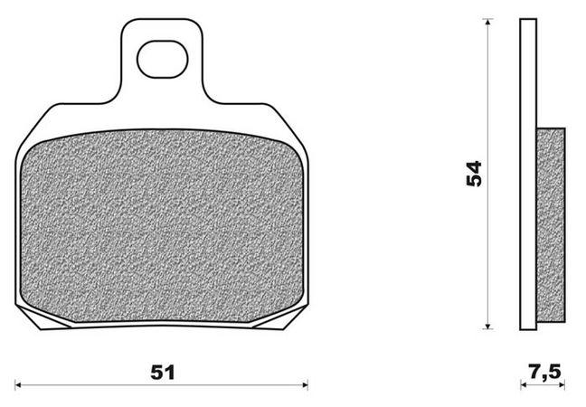 Coppia pasticche posteriori per Aprilia, Cagiva, Ducati,Derbi, L