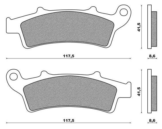 Coppia Pasticche Ant per Aprilia Scarabeo Light125-200 Atlantic125-200-250-300 400-500Sprint