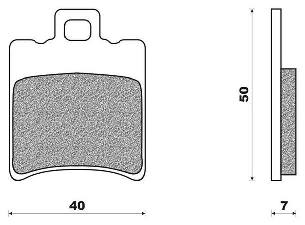 Coppia pasticche ant per Aprilia Amico 50, Gulliver 50, Scarabeo