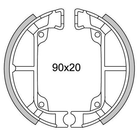 Coppia ganasce freno posteriore/anteriore per Suzuki Adress 50,