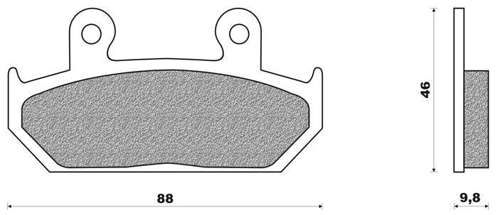 Coppia pasticche ant per Cagiva Elefant 750, Canyon 900 I.E.