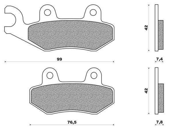 Coppia pasticche ant per Yamaha FZR 50, WR 125/250/500, KAWASAKI