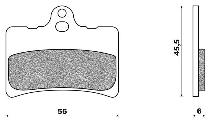 Coppia pasticche ant per Cagiva Prima 50/80, City 80