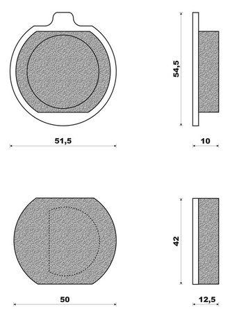 Coppia pasticche ant per Kawasaki KH 250 b1-S, Z250 A1-A2, Z500