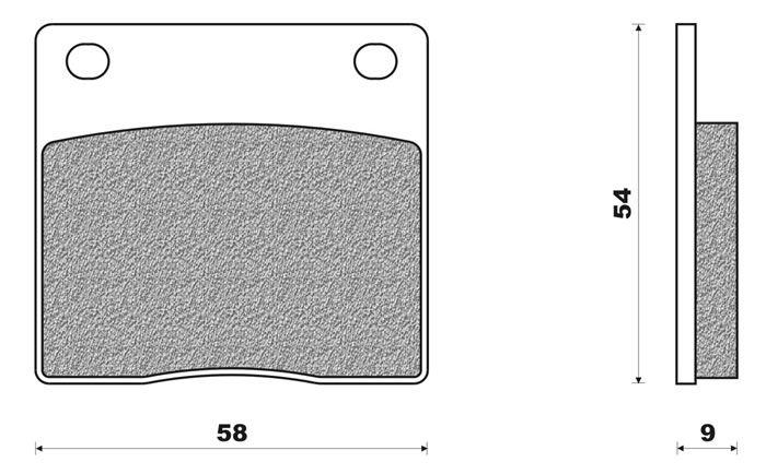 Coppia pasticche post per Kawasaki Z500 A1-A3, Z650 C1-C2-C3, Z1