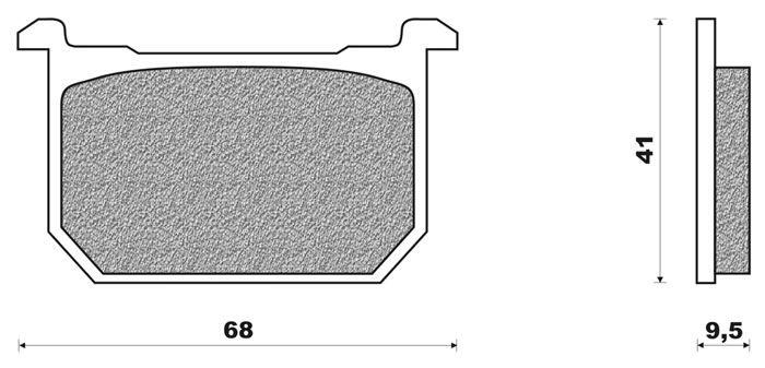 Coppia pasticche post per Kawasaki GPZ 400, Z400 GP, Z550 GP D1-