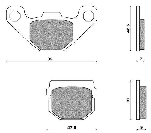 Coppia pasticche ant per Kawasaki AR 50, KMX 50, KSR 50 I/II