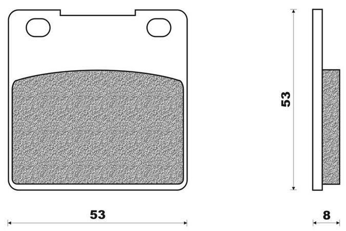 Coppia pasticche post per Kawasaki Z 250 A1-A2 '78/80, Z 250 A3-