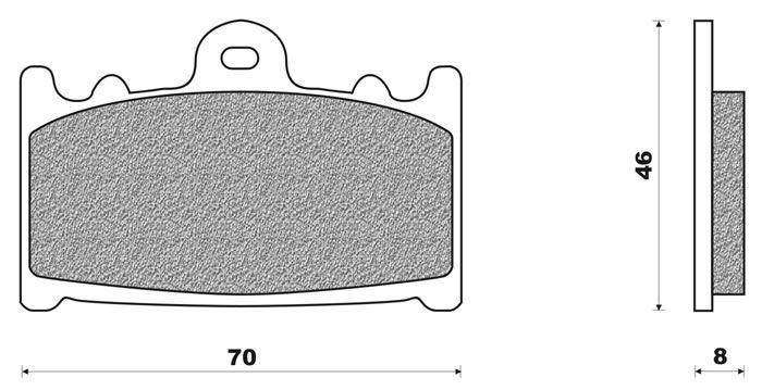 Coppia pasticche ant per Kawasaki KR1 250 C1-C3, ZXR 400/750/120