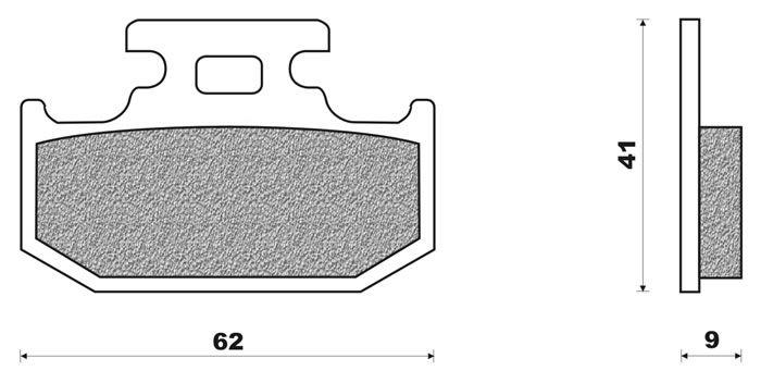 Coppia pasticche post per Kawasaki KDx 125 A1, KX 125, KDX 200/2