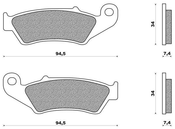 Coppia pasticche anteriori per Kawasaki KX 125 K2-K4, Suzuki RM