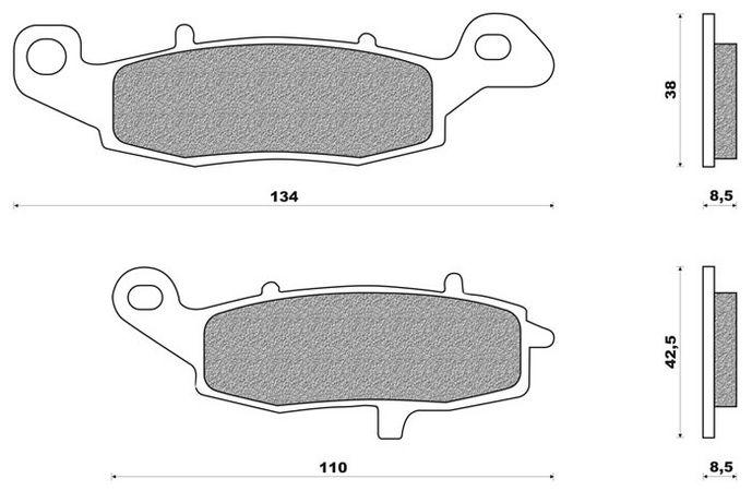 Coppia pasticche anteriori per Kawasaki VN 400 Classic, Suzuki G