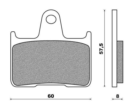 Coppia pasticche post per Kawasaki ZX-7 750 RR NINJA N1 dal '96