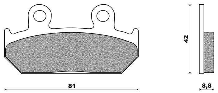 Coppia pasticche post per Kawasaki  KX 125, KDX 250 K2-K4, KLX 3