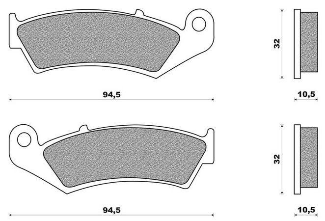 Coppia pasticche post per Kawasaki ZXR 750 R STINGER/NINJA '91/9