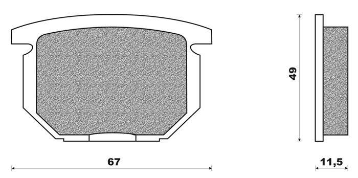 Coppia pasticche anteriori per Suzuki GS 550 ET-EX-EZ-LT-LX, GR