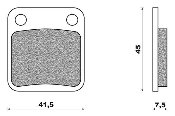 Coppia pasticche ant per DR 125 S, TS 125 X-RK, DR 200