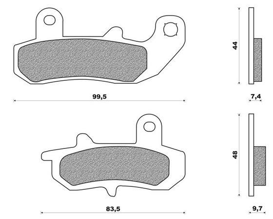 Coppia pasticche posteriore per Suzuki RG 125/200, DR 600'650/75