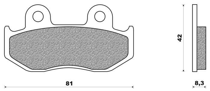 Coppia pasticche post per Suzuki AN 250 Bourgman '96/01, AN 400