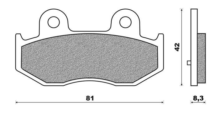 Coppia pasticche posteriore per Suzuki AN 250/400 Burgman dal '0