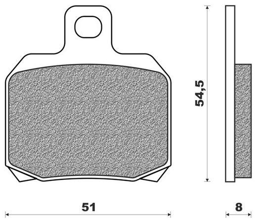 Coppia pasticche post per Suzuki UH 125/150 Burgman '02/07