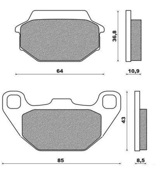 Coppia pasticche anteriori per Kymco People 50/125/150 dal '99