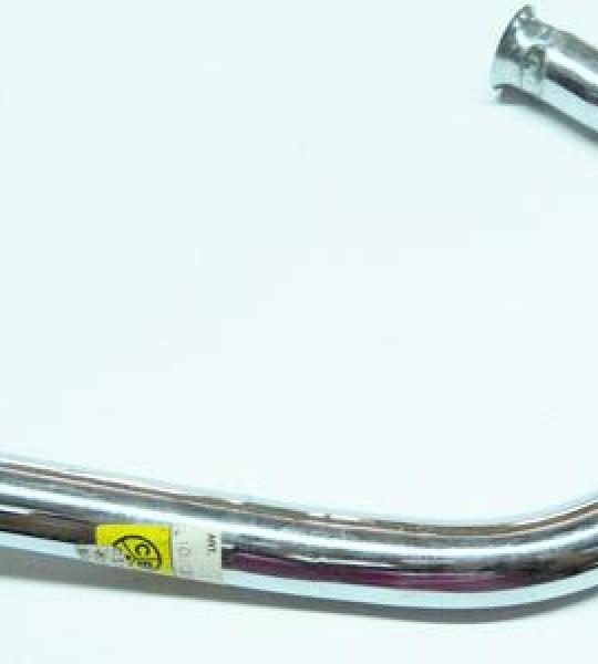 Tubo scarico anteriore destro D.26 cromato  per Benelli Sport 48cc.- Magnum 3V-EXPORT 3V " Testa e CilindroTonda"