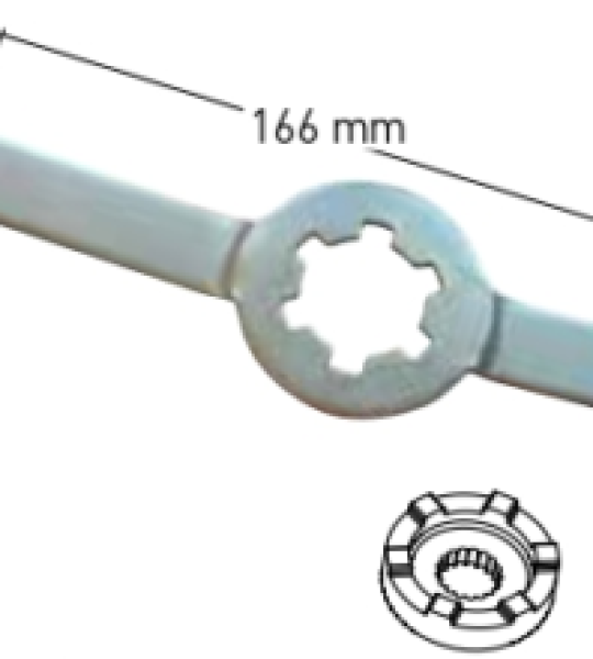 ATTREZZO PER BLOCCARE LA PULEGGIA ANTERIORE per motori YAMAHA / MINARELLI 50 – CILINDRO ORIZZONTALE