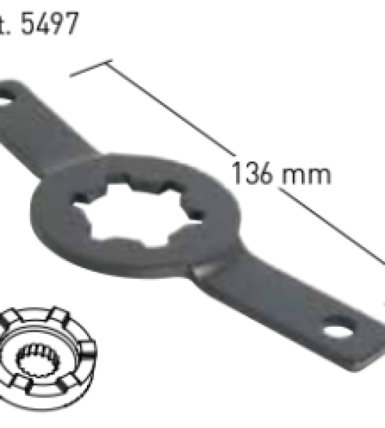 ATTREZZO PER BLOCCARE LA PULEGGIA ANTERIORE per motori YAMAHA / MINARELLI 50 – CILINDRO VERTICALE