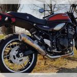 Scarico GPR compatibile con Suzuki Gn 250 1994-1998 - Deeptone Black Cafè Racer