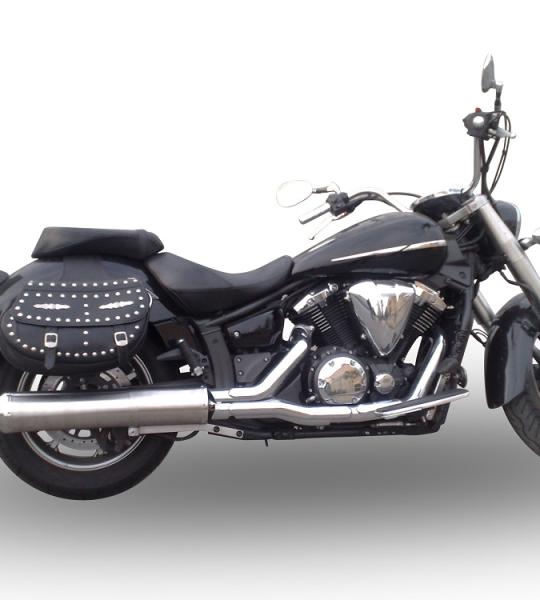 Scarico GPR compatibile con Yamaha Xvs 1300 Midnight Star 2006-2014 - Inox Oval Bomb