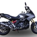 Scarico GPR compatibile con Aprilia Caponord 1200 2013-2016 -  Gpe Ann. titanium -  Scarico omologato -  silenziatore con db killer estraibile e raccordo specifico