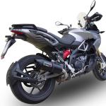 Scarico GPR compatibile con Aprilia Caponord 1200 2013-2016 -  Furore Nero -  Scarico omologato -  silenziatore con db killer estraibile e raccordo specifico