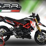 Scarico GPR compatibile con Aprilia Shiver 900 2017-2020 -  Furore Evo4 Nero -  Coppia di terminali di scarico omologati -  forniti con db killer removibili e raccordi specifici