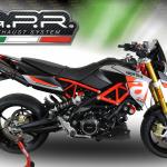 Scarico GPR compatibile con Aprilia Dorsoduro 900 2017-2020 -  GP Evo4 Poppy -  Coppia di terminali di scarico omologati -  forniti con db killer removibili e raccordi specifici