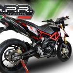 Scarico GPR compatibile con Aprilia Dorsoduro 900 2017-2020 -  GP Evo4 Poppy -  Coppia di terminali di scarico omologati -  forniti con db killer removibili e raccordi specifici