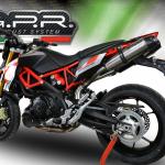 Scarico GPR compatibile con Aprilia Shiver 900 2017-2020 -  GP Evo4 Titanium -  Coppia di terminali di scarico omologati -  forniti con db killer removibili e raccordi specifici