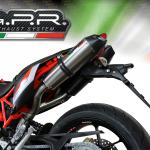 Scarico GPR compatibile con Aprilia Dorsoduro 900 2017-2020 -  GP Evo4 Titanium -  Coppia di terminali di scarico omologati -  forniti con db killer removibili e raccordi specifici