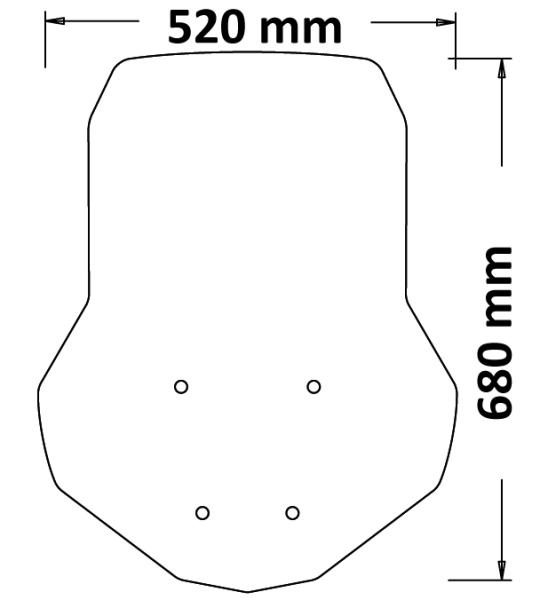 Parabrezza Media Protezione Aprilia Sr Gt 125 Serigrafato