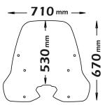 Parabrezza Classic 6 Fori Per Kymco People S 125I-150I Abs 2018>2021