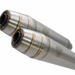 Scarico GPR compatibile con Suzuki Gn 250 1994-1998 - Deeptone Inox Cafè Racer